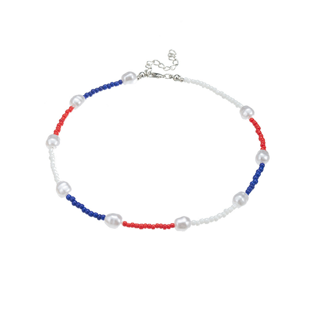 Wholesale Independence Day Pentagram Plastic Necklaces